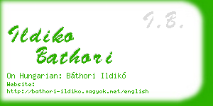 ildiko bathori business card